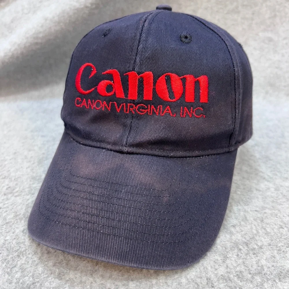 Canon Virginia Inc Logo Mens Navy KC Caps Snapback Hat Corporate Promo OSFA